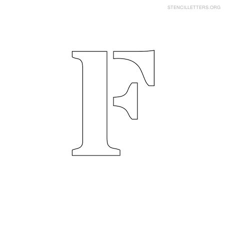 Stencil Letter Small F Stencil Letter Small F