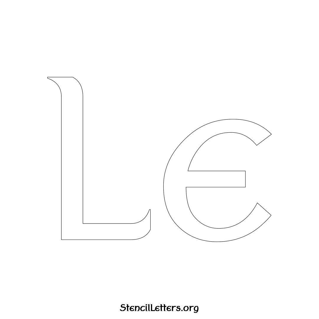 Le name stencil in Ancient Lettering