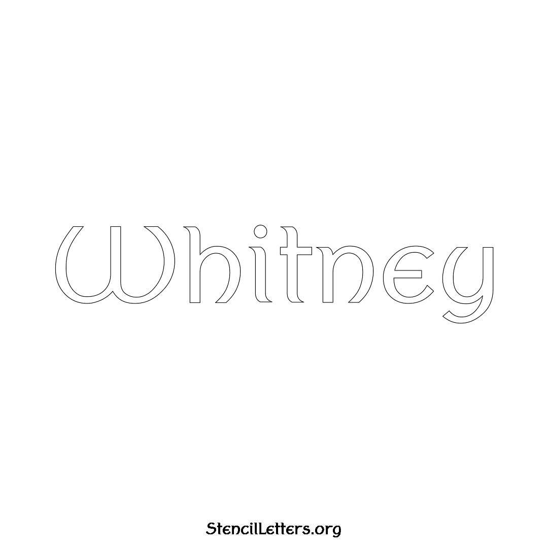 Whitney name stencil in Ancient Lettering