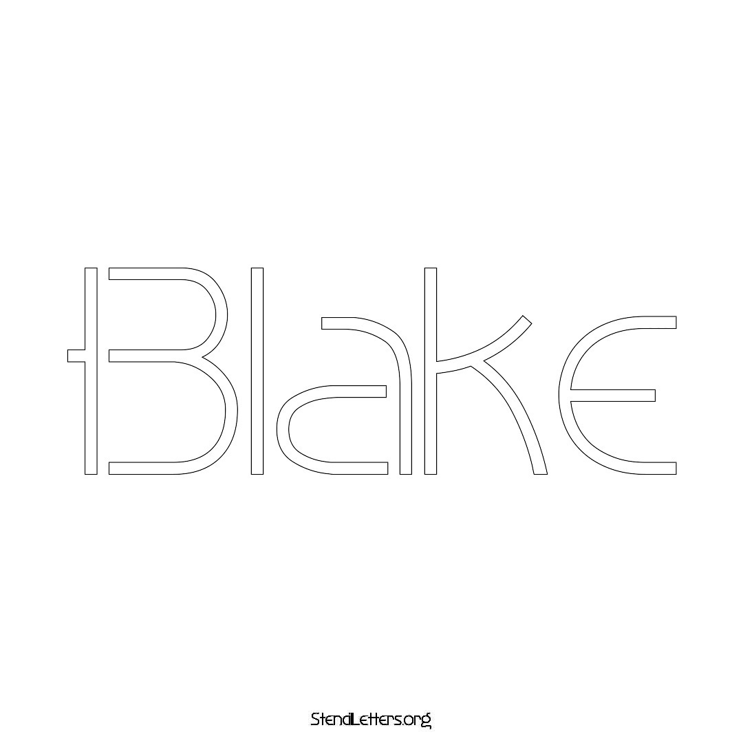 Blake name stencil in Simple Elegant Lettering