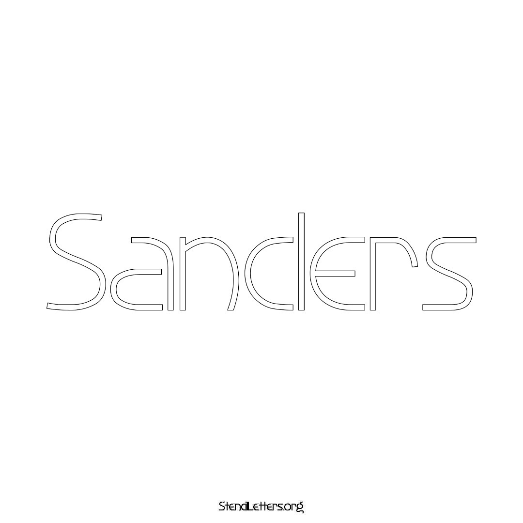 Sanders name stencil in Simple Elegant Lettering
