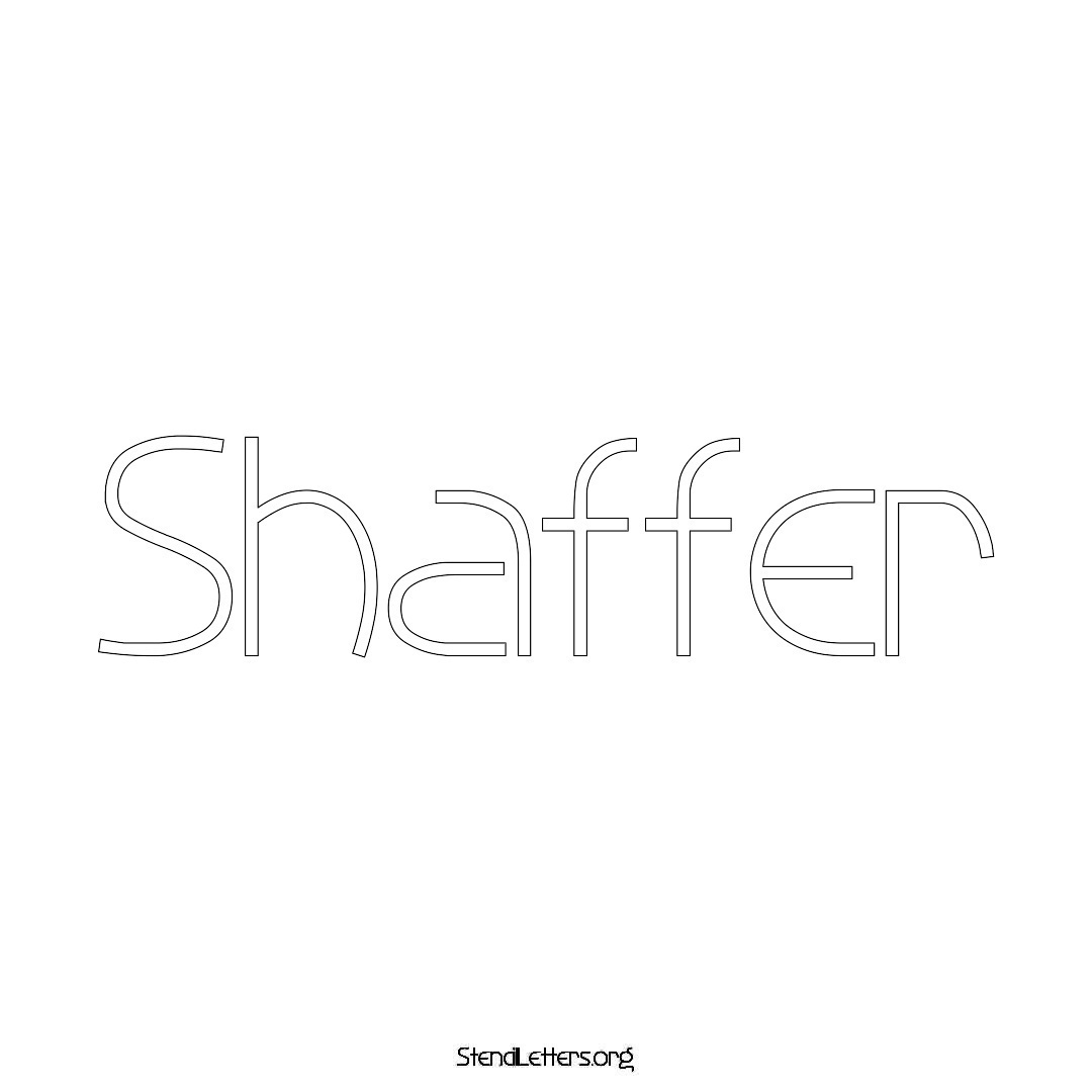 Shaffer name stencil in Simple Elegant Lettering