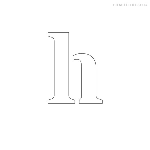 Stencil Letter Lowercase H