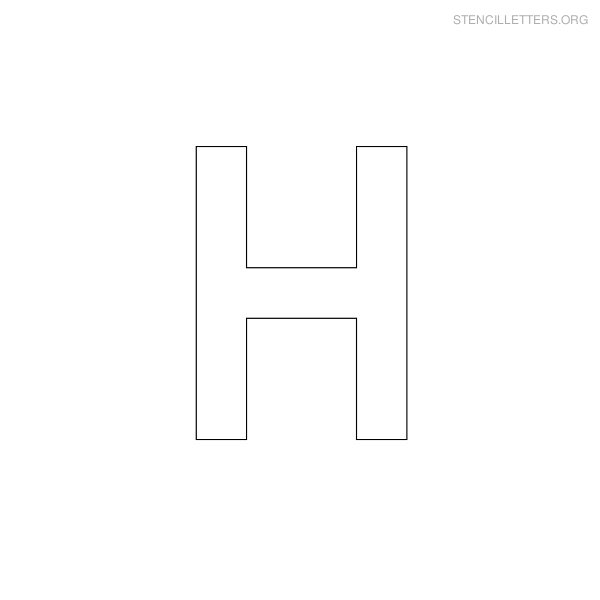 Stencil Letter Military H