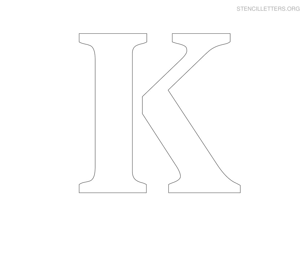 Stencil Letter Large K