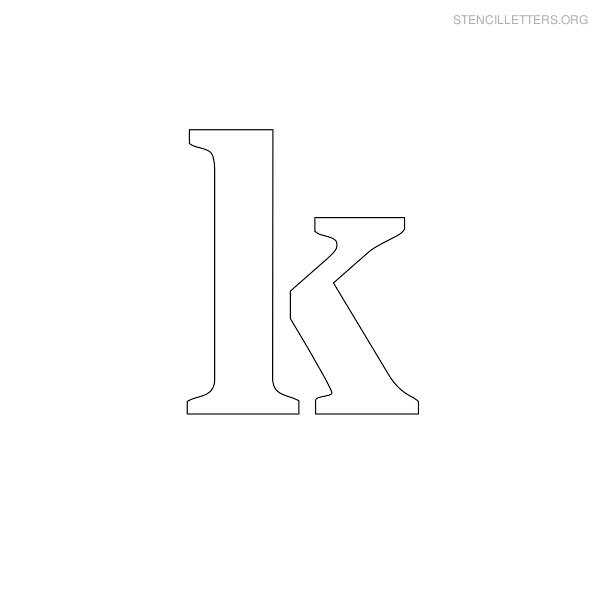 Stencil Letter Lowercase K