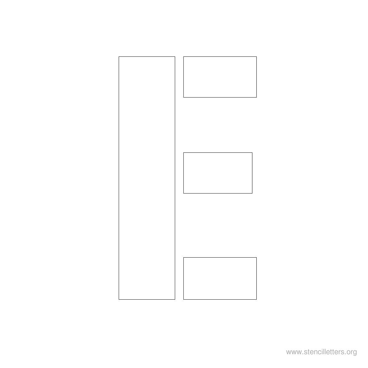 Large Stencil Letters Style #1 E Large Stencil Letters Style #1 E