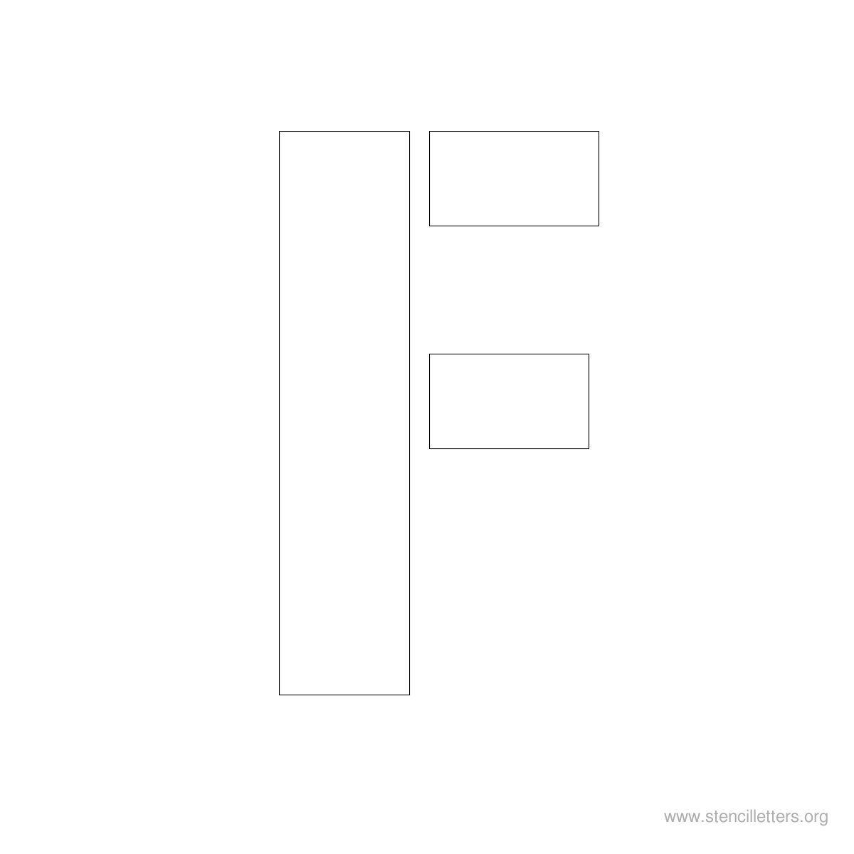 Large Stencil Letters Style #1 F Large Stencil Letters Style #1 F