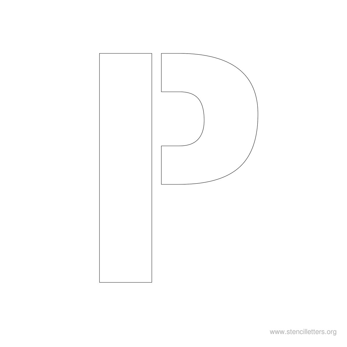 Large Stencil Letters Style #1 P Large Stencil Letters Style #1 P