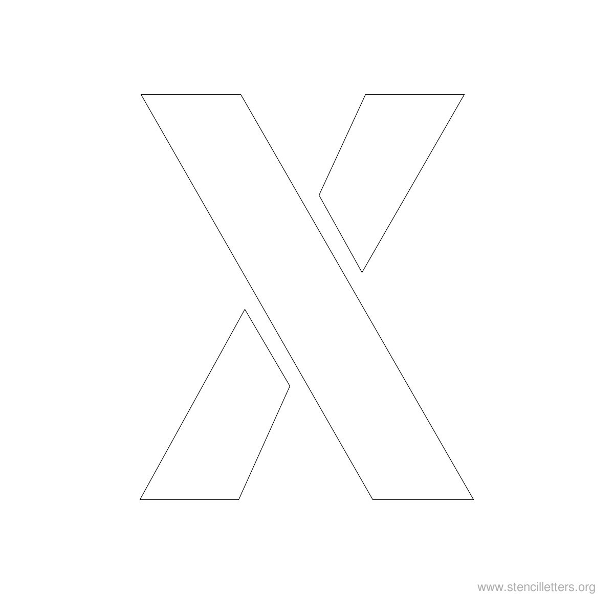 Large Stencil Letters Style #1 X Large Stencil Letters Style #1 X