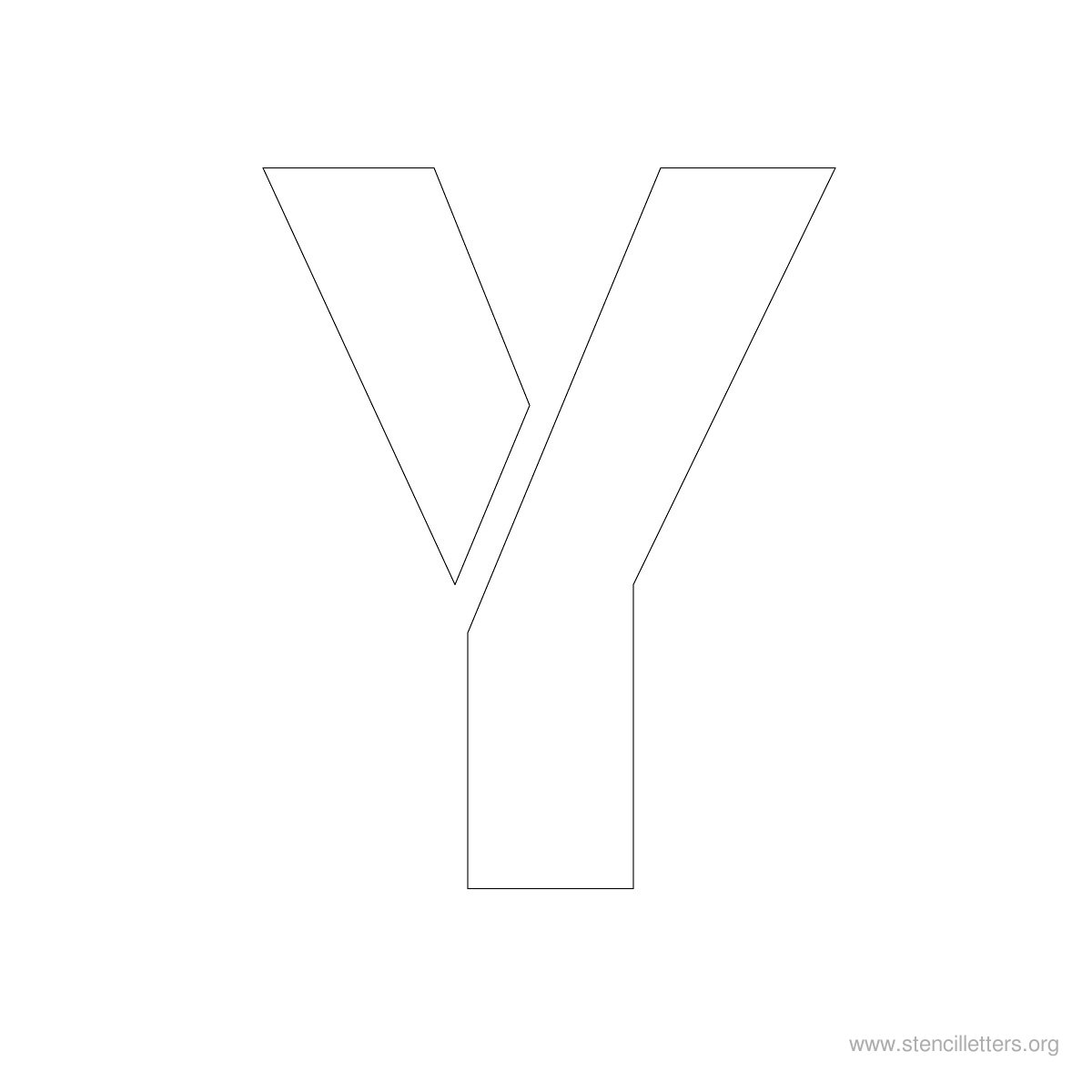 Large Stencil Letters Style #1 Y Large Stencil Letters Style #1 Y