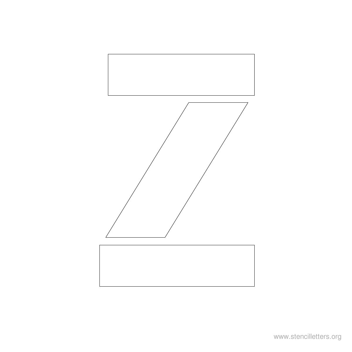 Large Stencil Letters Style #1 Z Large Stencil Letters Style #1 Z