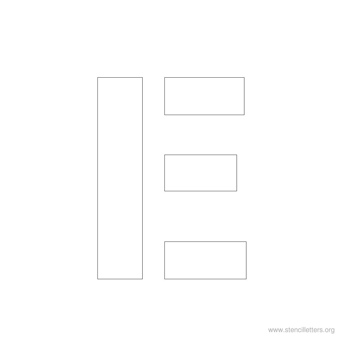 Large Stencil Letters Style #2 E Large Stencil Letters Style #2 E