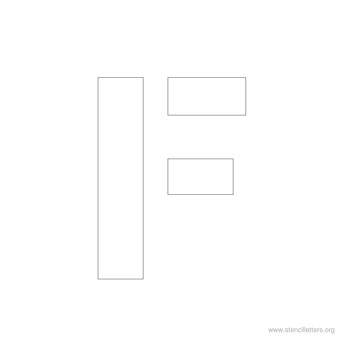 Large Stencil Letters Style #2 F Large Stencil Letters Style #2 F