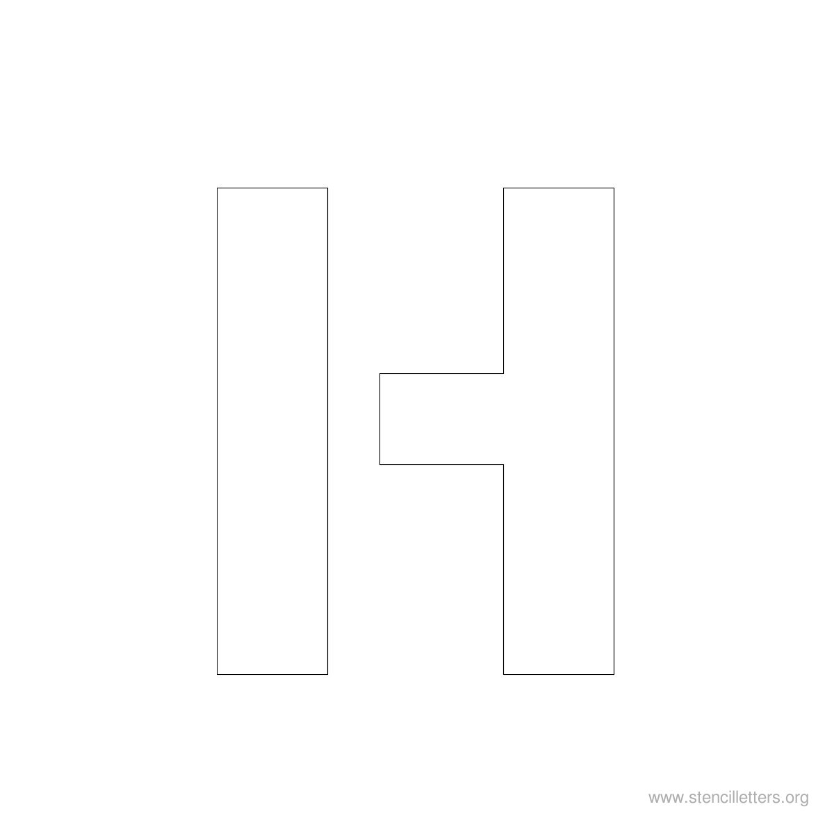 Large Stencil Letters Style #2 H Large Stencil Letters Style #2 H