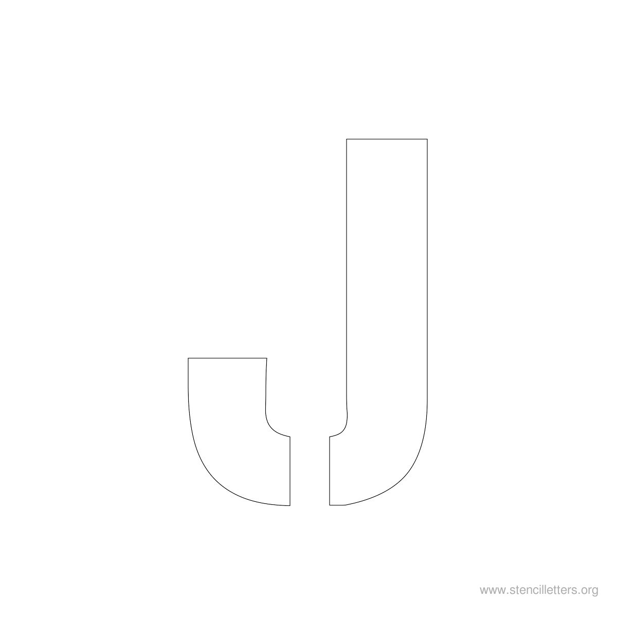 Large Stencil Letters Style #2 J Large Stencil Letters Style #2 J