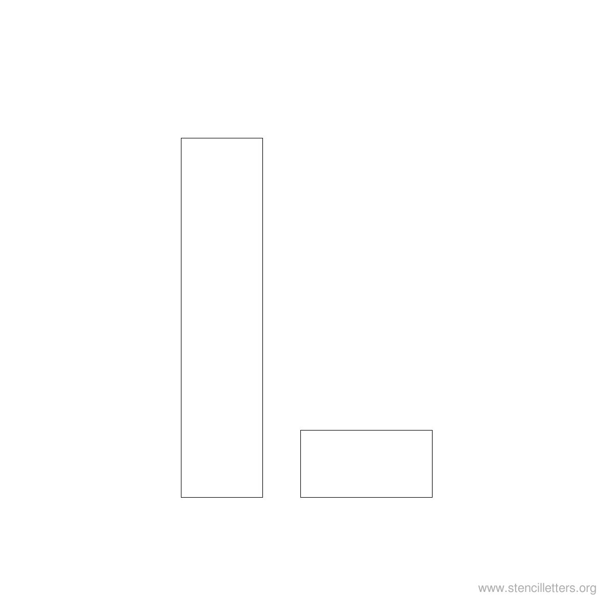 Large Stencil Letters Style #2 L Large Stencil Letters Style #2 L