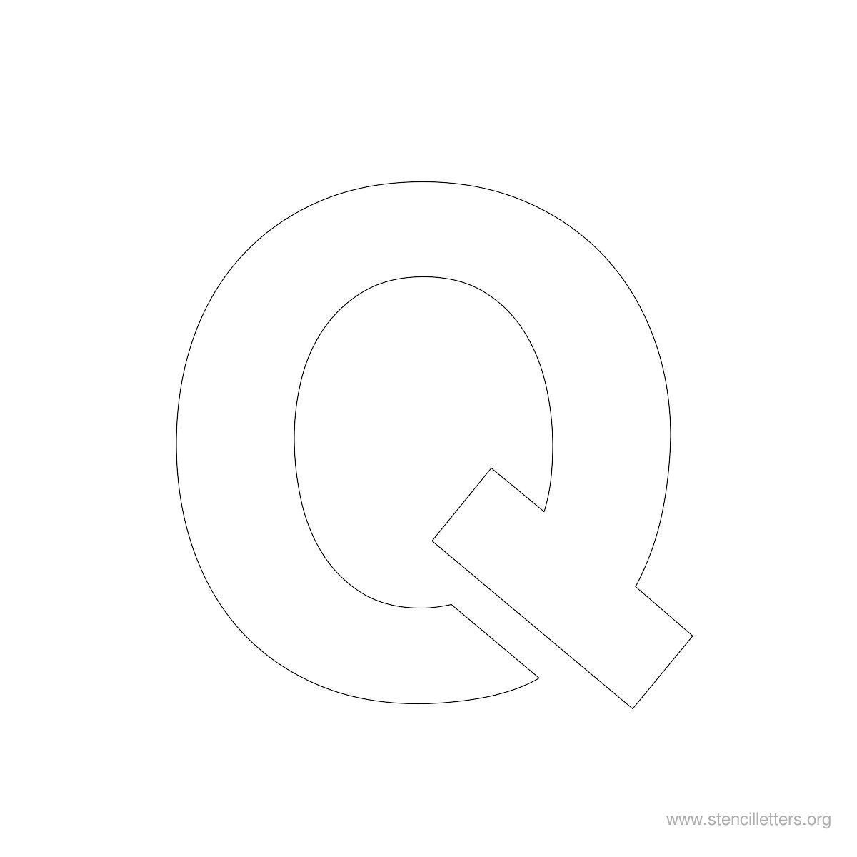 Large Stencil Letters Style #2 Q Large Stencil Letters Style #2 Q