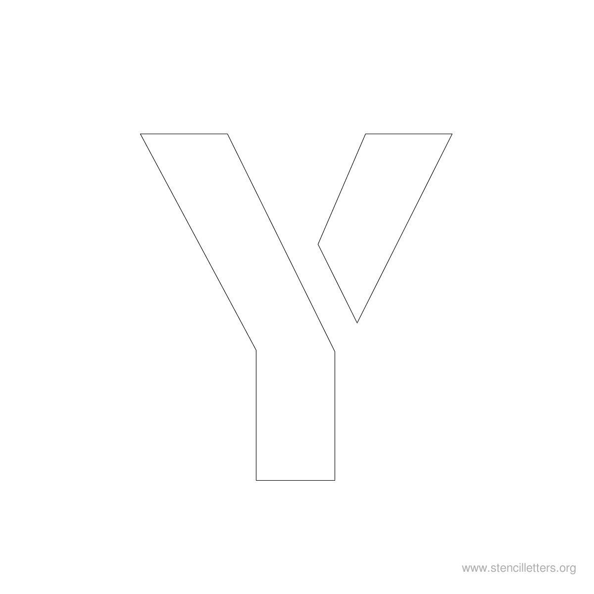 Large Stencil Letters Style #2 Y Large Stencil Letters Style #2 Y