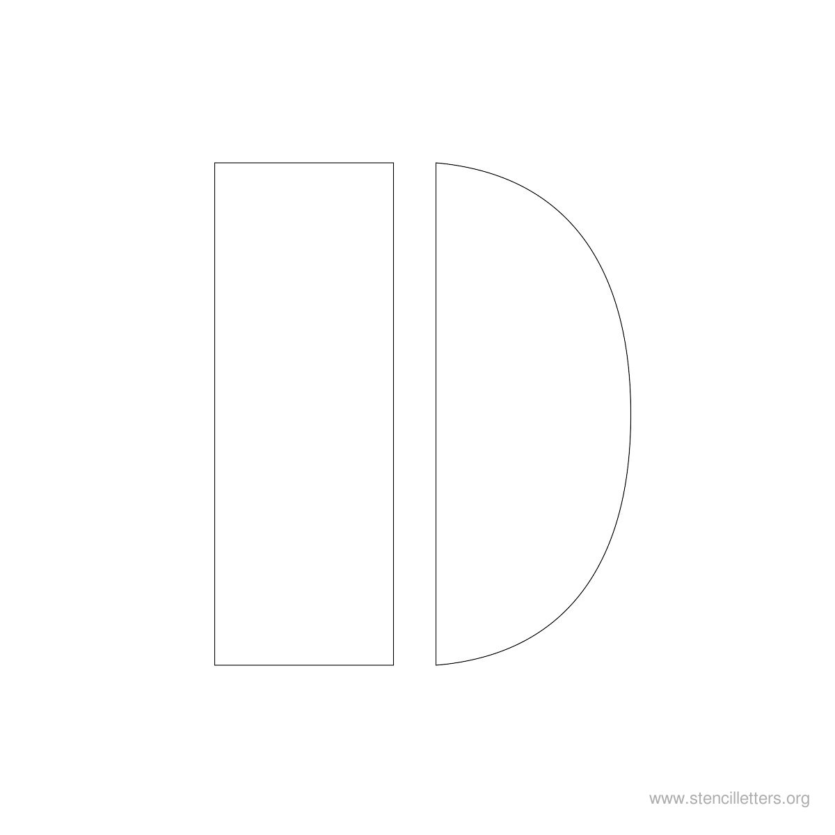 Large Stencil Letters Style #3 D Large Stencil Letters Style #3 D
