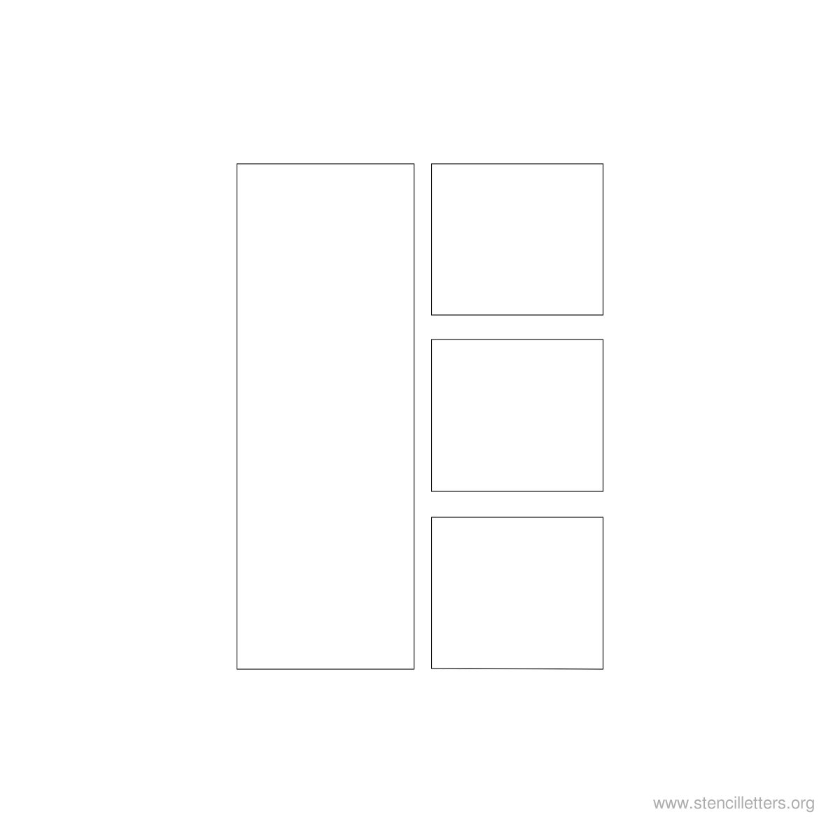 Large Stencil Letters Style #3 E Large Stencil Letters Style #3 E