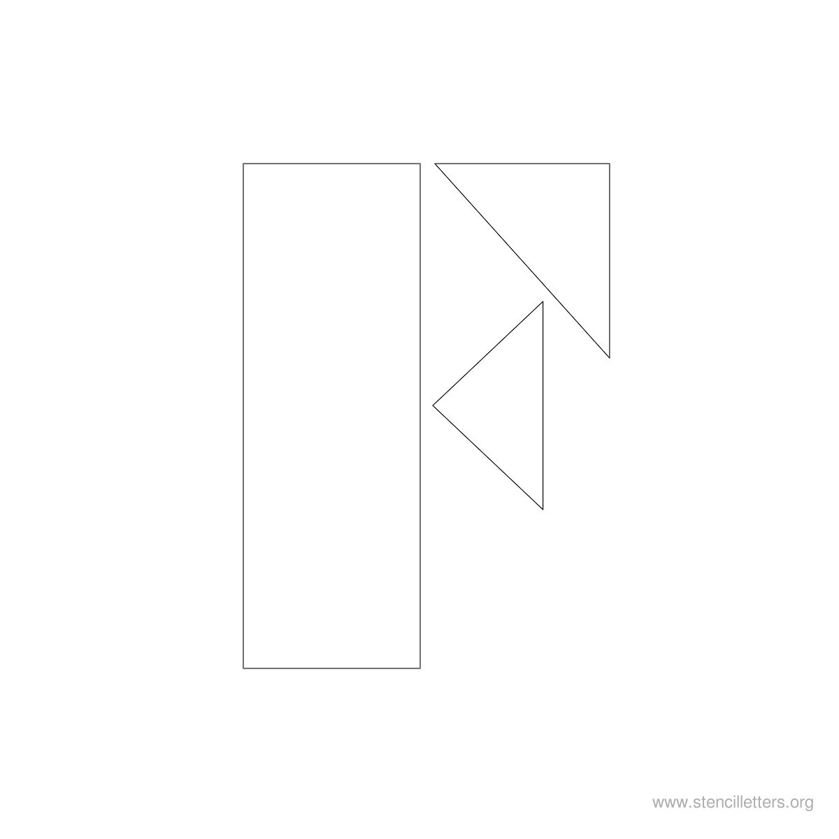 Large Stencil Letters Style #3 F Large Stencil Letters Style #3 F