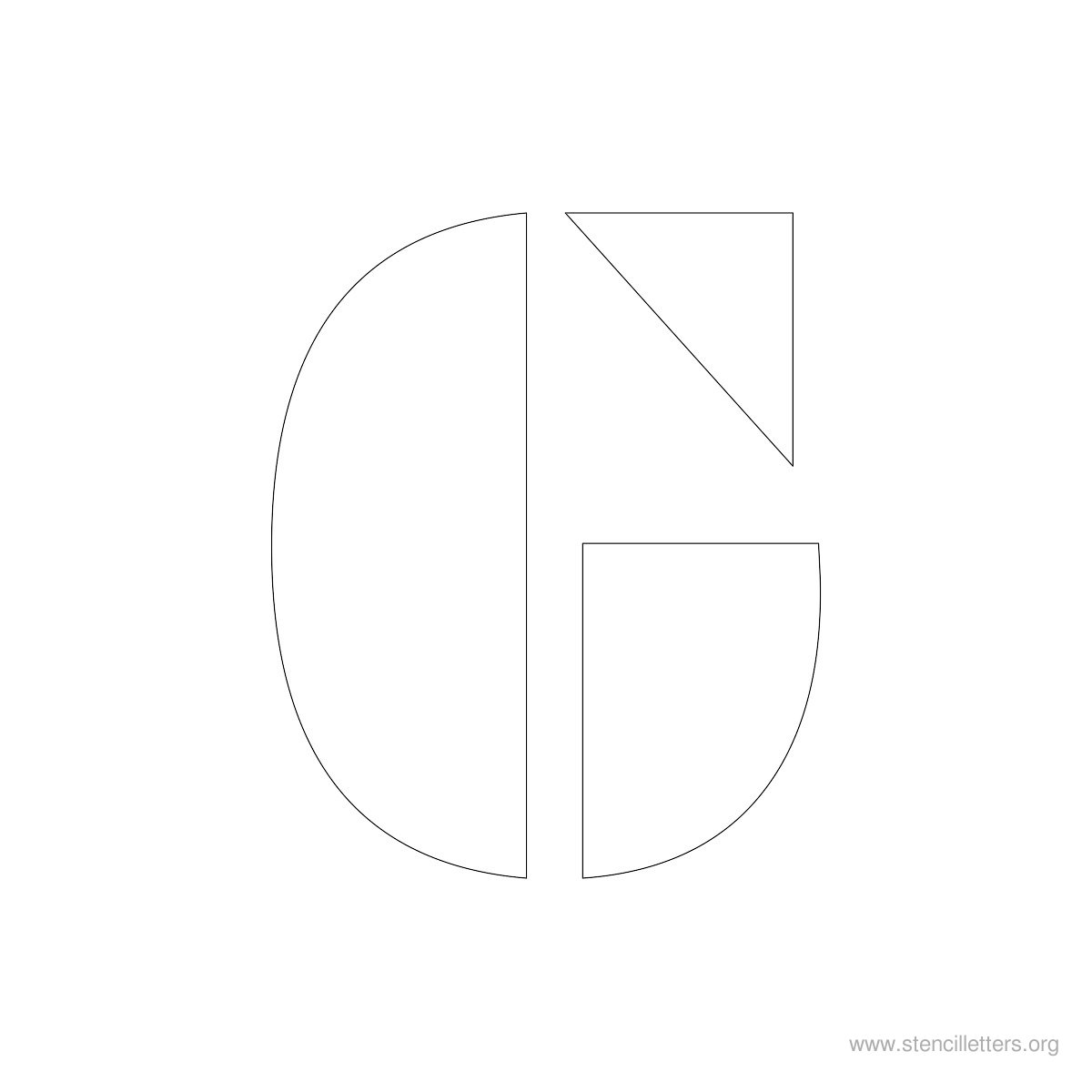 Large Stencil Letters Style #3 G Large Stencil Letters Style #3 G
