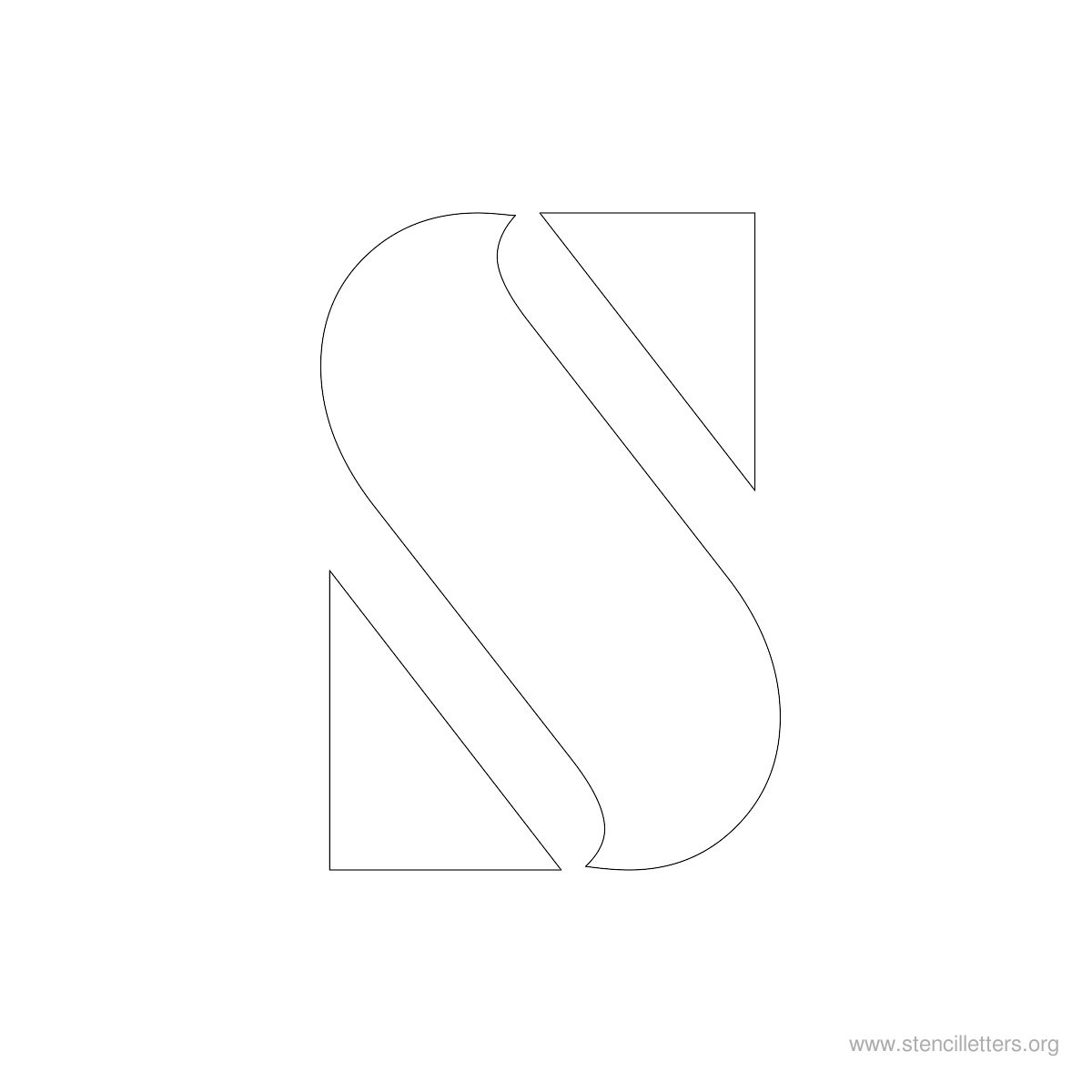 Large Stencil Letters Style #3 S Large Stencil Letters Style #3 S