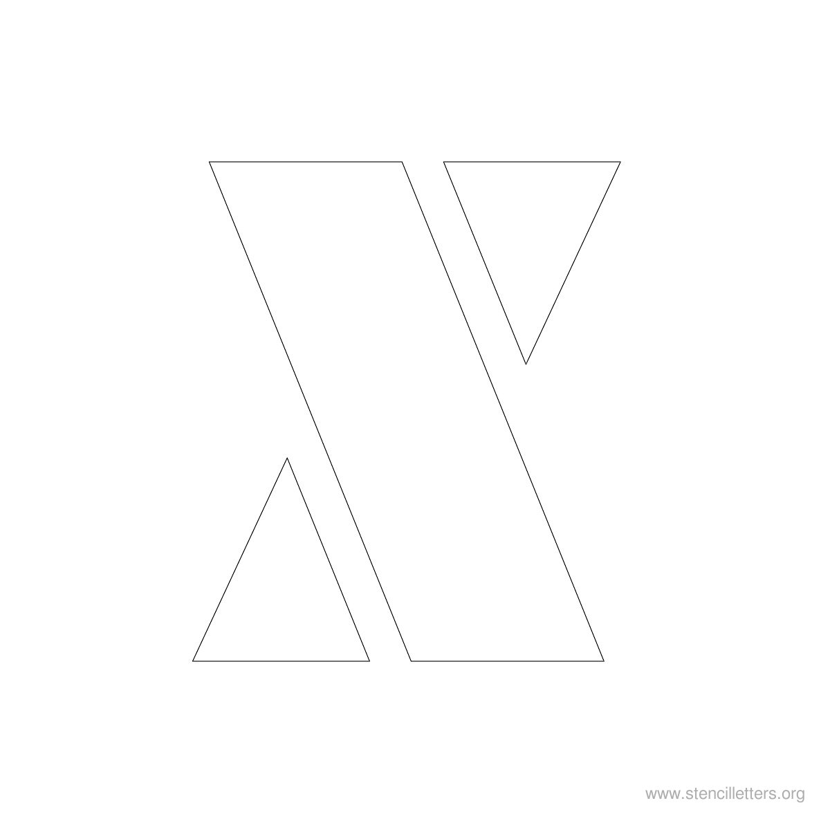 Large Stencil Letters Style #3 X Large Stencil Letters Style #3 X