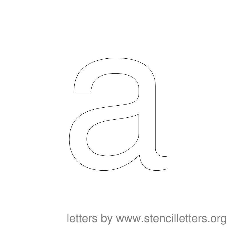 Lowercase Letter Stencil Large A