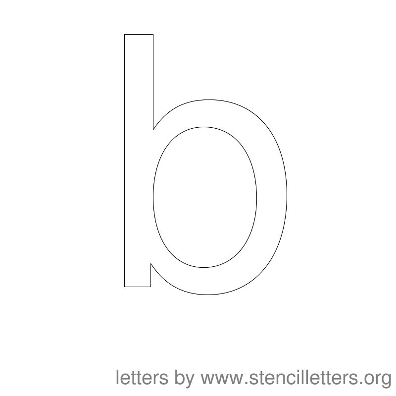 Lowercase Letter Stencil Large B