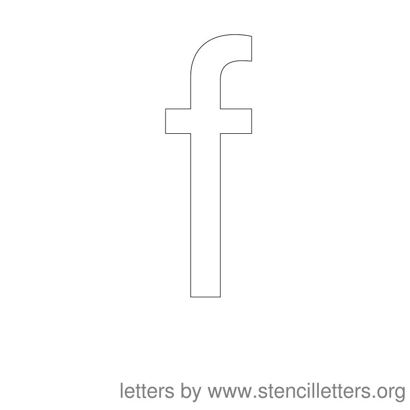 Lowercase Letter Stencil Large F