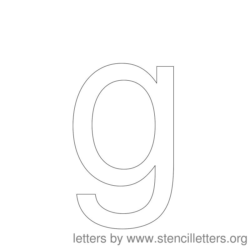 Lowercase Letter Stencil Large G