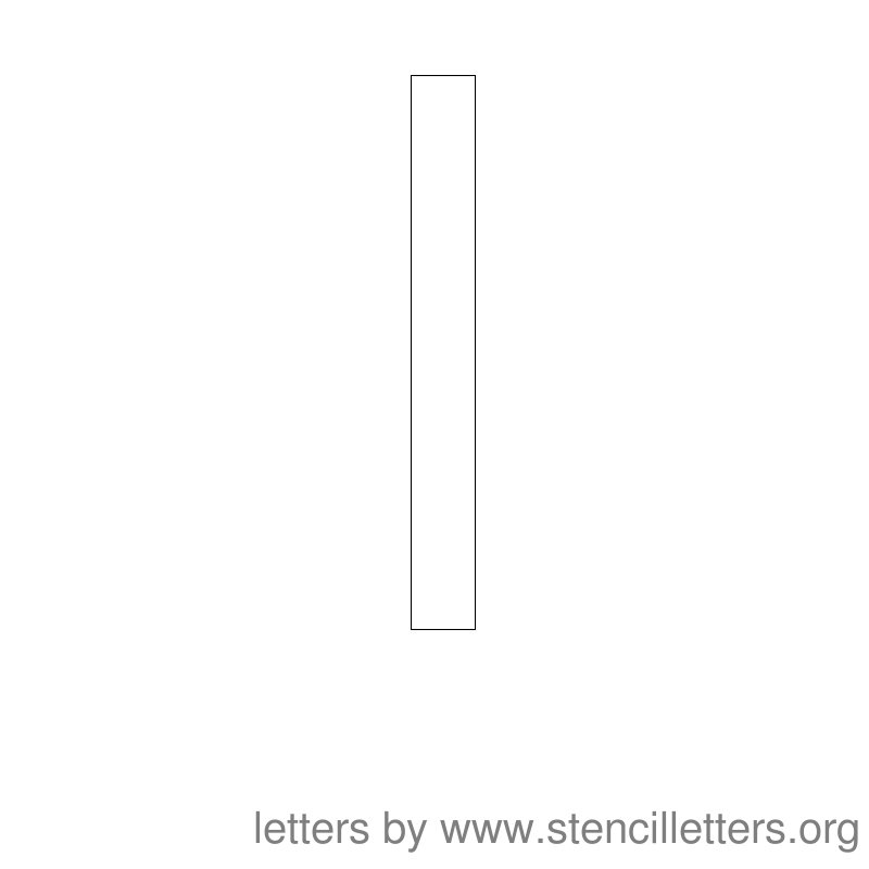 Lowercase Letter Stencil Large L