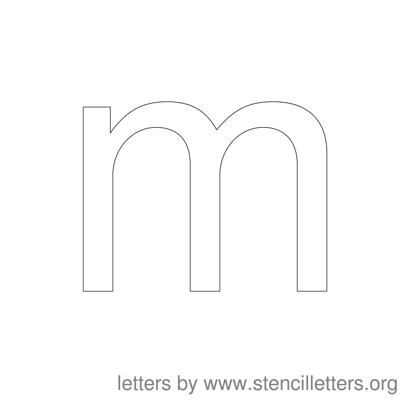 Lowercase Letter Stencil Large M