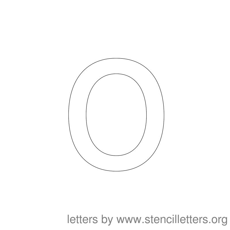 Lowercase Letter Stencil Large O