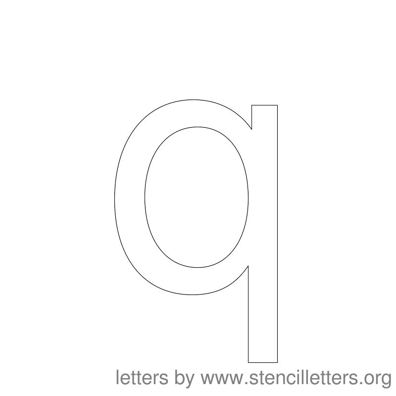 Lowercase Letter Stencil Large Q