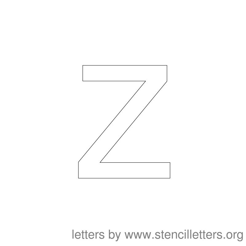 Lowercase Letter Stencil Large Z