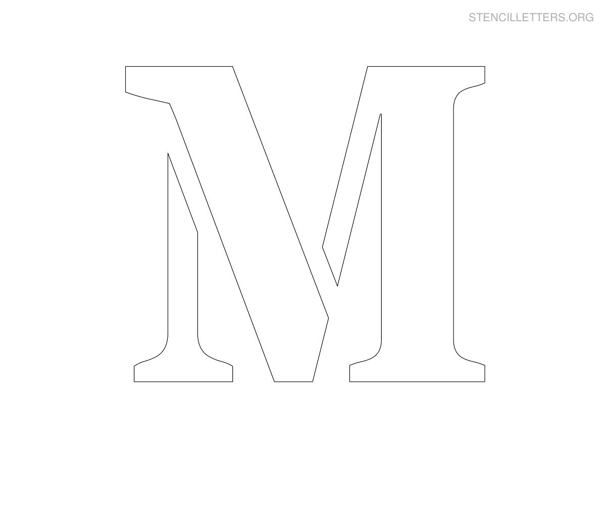 Stencil Letter Large M