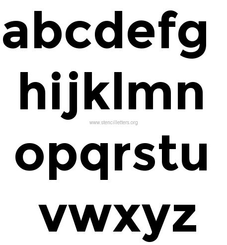 Montserrat Small Letter Stencils Lowercase