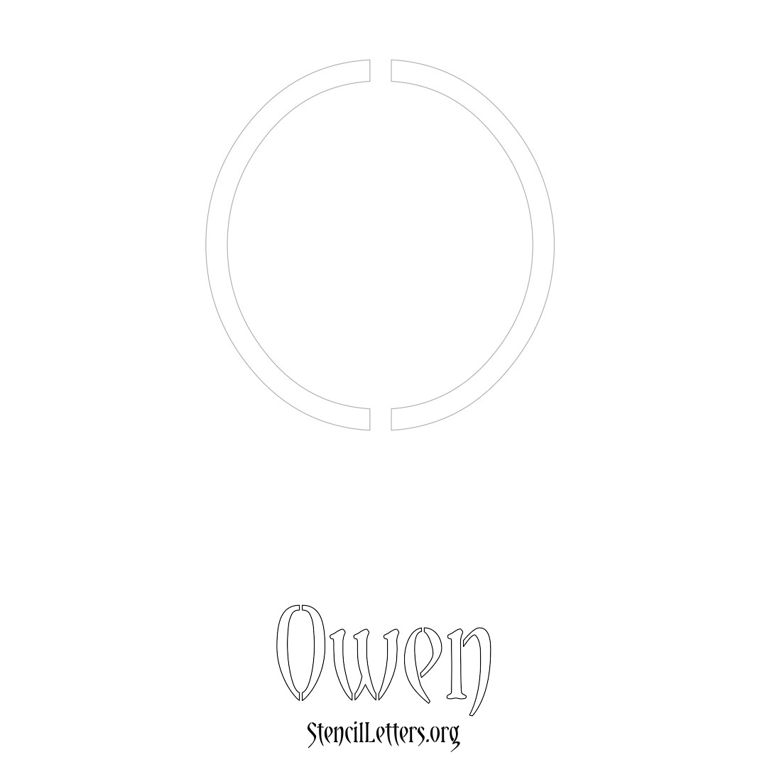 Owen printable name initial stencil in Simple Elegant Lettering