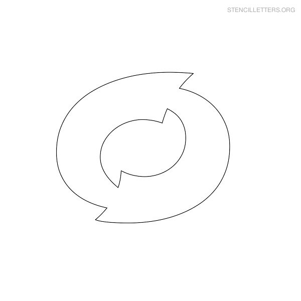 Stencil Letter Japanese O