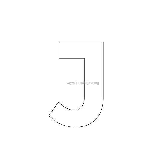 bold stencil letter j