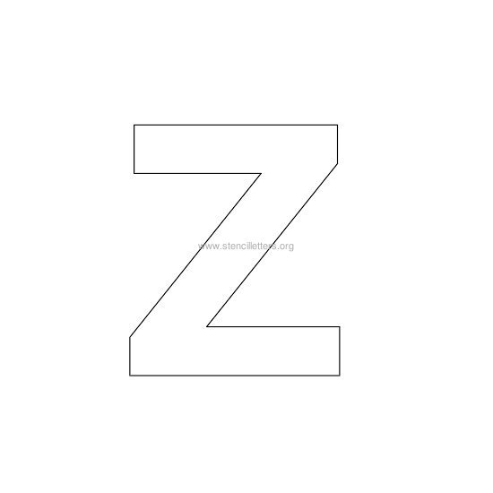 bold stencil letter z