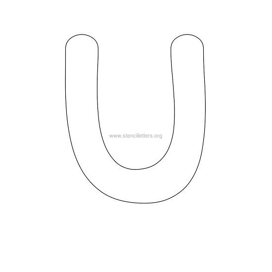 bubble stencil letter u