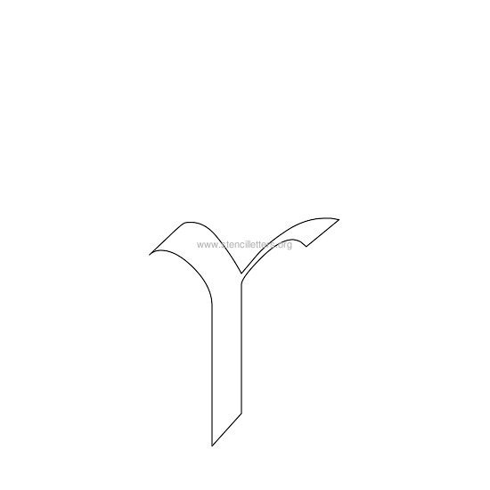 celtic stencil letter y