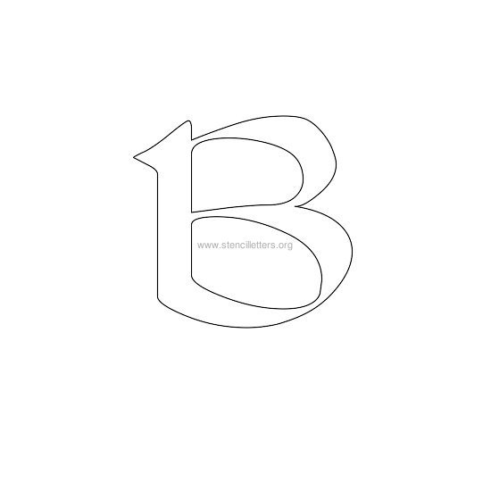 celtic stencil letter b