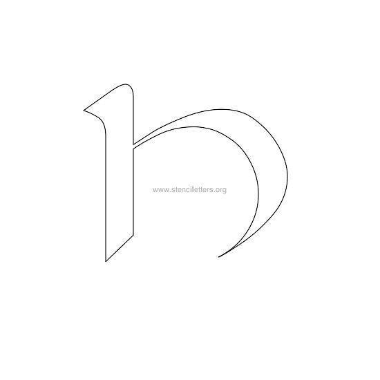 celtic stencil letter h