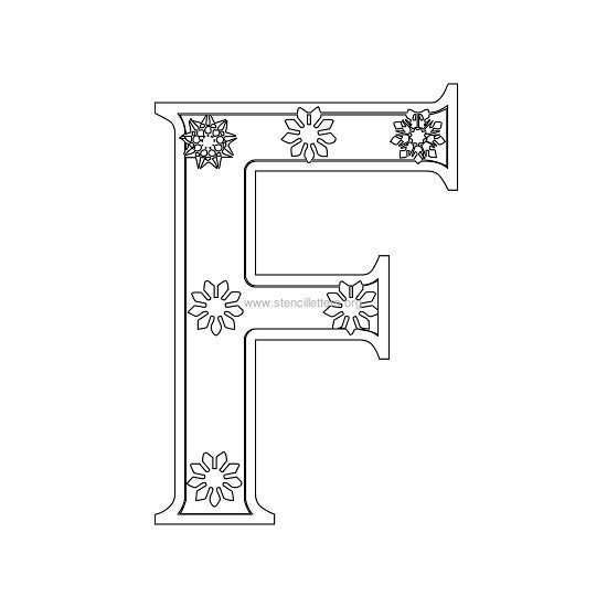 christmas stencil letter f