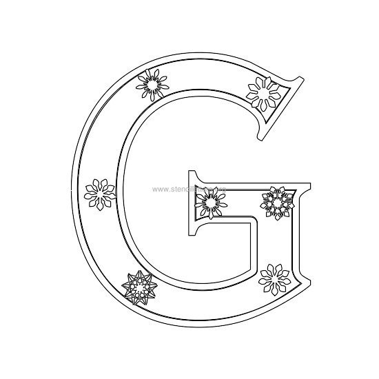 christmas stencil letter g